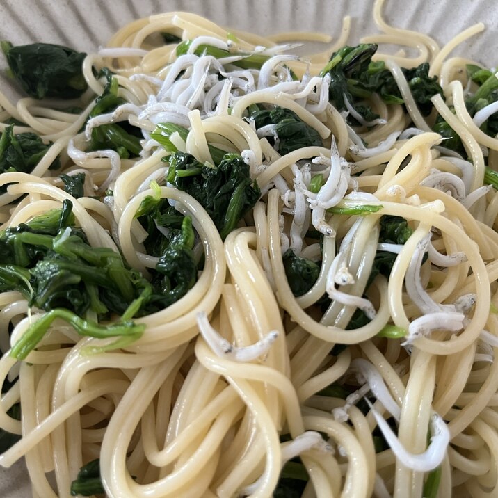 しらすとほうれん草のパスタ